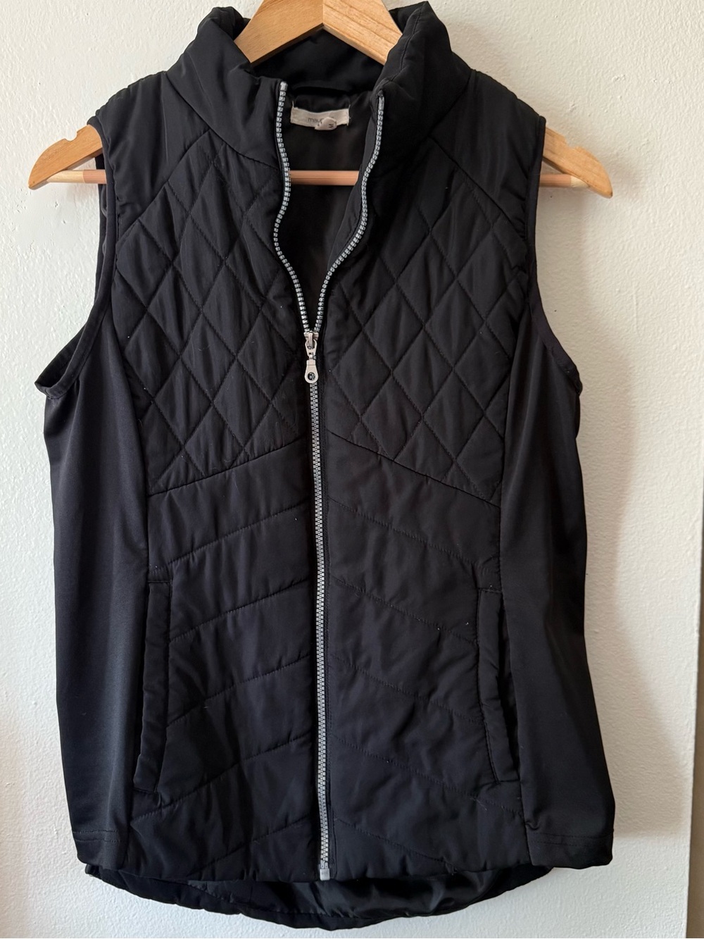 Maurices Black Quilted Sleeveless Vest